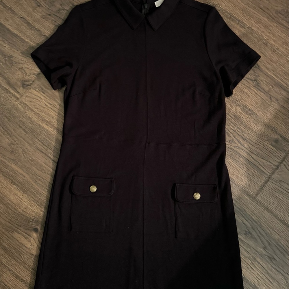 LOFT Black Mini Pocket Dress - Large